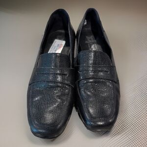 Mephisto Penny Loafers Shoes Wedge Black Air-Jet Patent Leather Womens Size 7.5